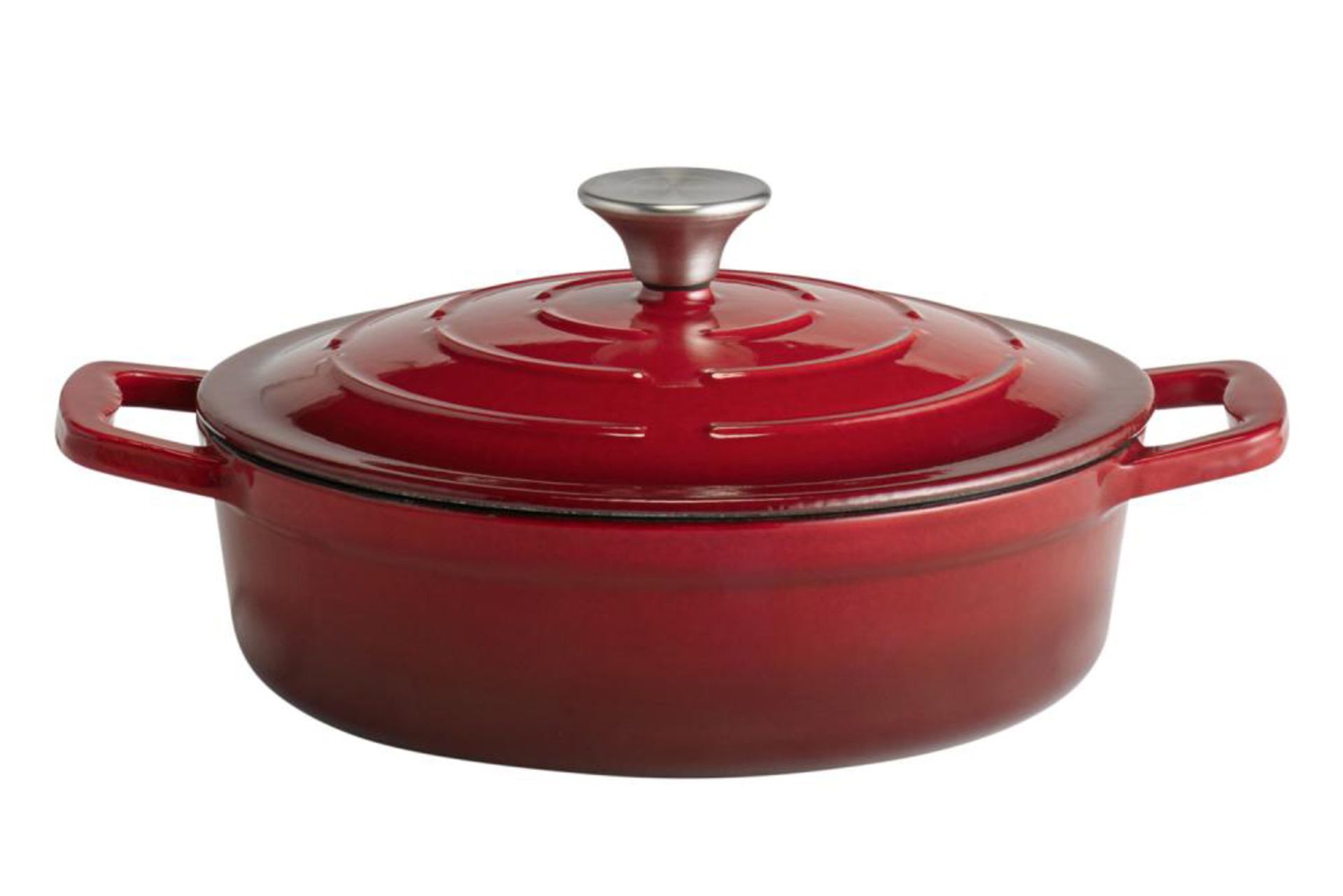 CASSERUOLA GHISA CON COPERCHIO E 2 MANICI